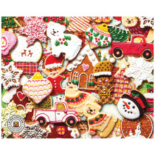 White Mountain Holiday Cookies-King Arthur Flour Puzzle 1000 Piece Winter Christmas Jigsaw Puzzles for Families and Adults
