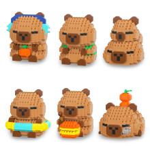 HIGH GODO Capybara Festfavoriter Byggset, 2120PCS Söt Capybara för Godispåse, Klassrumpriser, Födelsedagspresent