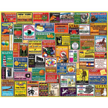 White Mountain State Trivia 1000 Pieces Jigsaw Puzzle for Adults and Families