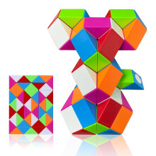EACHHAHA Cubo Serpente-Magic Snake Cubes-Puzzle Regolo-Gioco di Puzzle per Bambini e Adulti (48 Wedges)