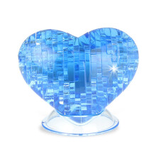 BTYYIHEX 3D Kristallen Hart Puzzel, Breinbrekers voor Puzzelaars 16+, 46PCS (Blauw)