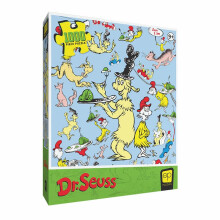 Dr. Seuss Green Eggs and Ham 1,000 Piece Jigsaw Puzzle, Collectible 19" x 27" Artwork Celebrating Classic Children's Book, Fun Gift for Family & Fans,