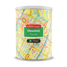 Puzzle Mini Ville Houston Geotoys - 100 Pièces Éducatif en Boîte, 13" x 10" pour Enfants et Adultes