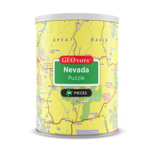 Geotoys Mini Rompecabezas del Estado de Nevada - 100 Piezas para Niños y Adultos, 13" x 10"