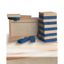 ALPI Holz Turm Puzzle - Spaß Blockspiele für Kinder und Erwachsene - 36 Teile Stapelblöcke mit Aufbewahrung