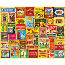 White Mountain 1000 Piece Puzzle Vintage Collage Jigsaw Puzzles for Family and Adults - Southern Charm