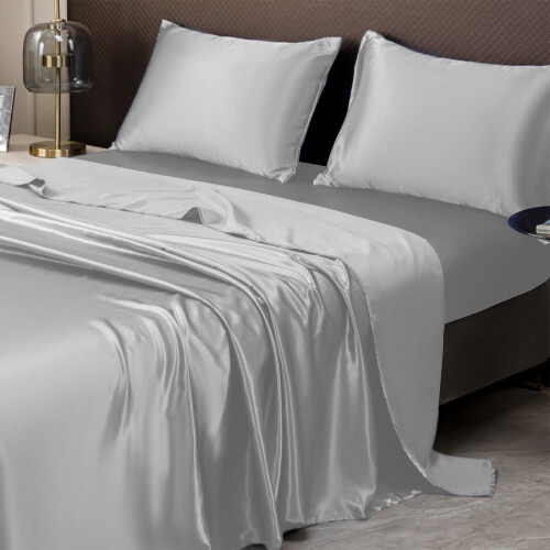 Kühlendes Polyester-Satin-Bettwäscheset (Queen-Size) 2