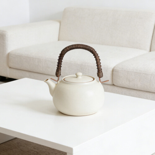 De Théière Remplaçable En Rotin, Design Marron