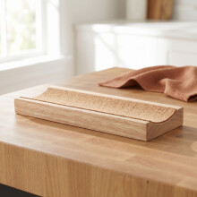 2Pcs Wooden Rolling Pin Rack Light Brown - Dough Roller Storage Stand