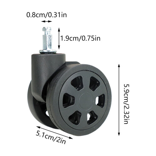 Roues de rechange pour bagages, durables, silencieuses et universelles (paire) 2
