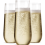 Confezione da 48 flûte da champagne in plastica senza stelo, 266 ml (9 oz). 2