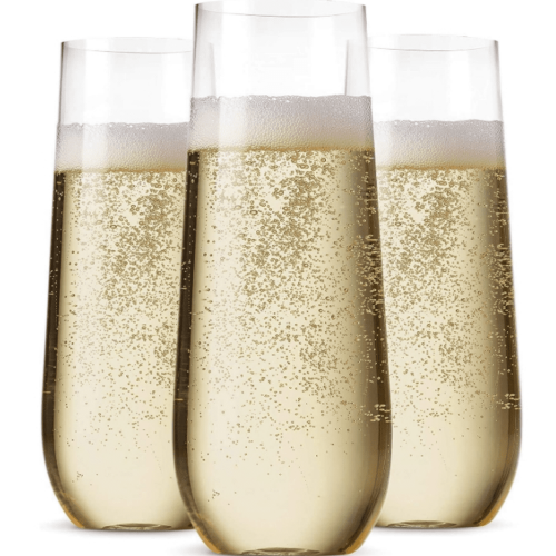 Confezione da 48 flûte da champagne in plastica senza stelo, 266 ml (9 oz). 1