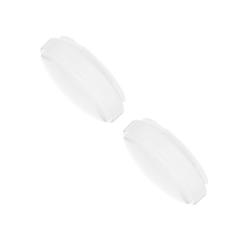 2Pcs White Flush Mount Ceiling Light Covers Plastic Lampshades 1