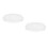 2Pcs White Flush Mount Ceiling Light Covers Plastic Lampshades 3