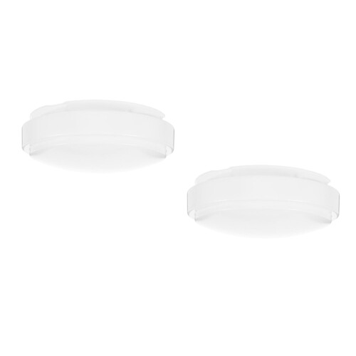 2Pcs White Flush Mount Ceiling Light Covers Plastic Lampshades 2
