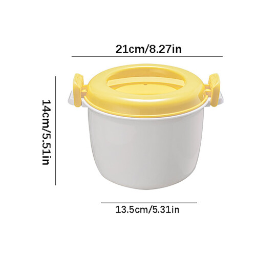 Cuiseur à riz pour micro-ondes en plastique 23 x 15,5 cm 2