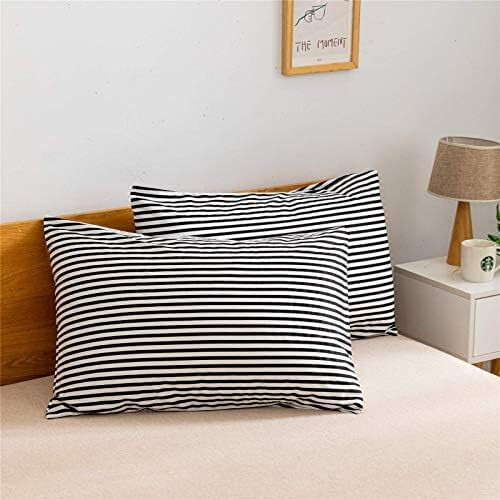 Randigt påslakanset i 100 % bomull, queen size 2