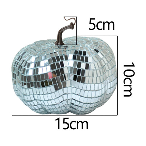Glitterende spiegelpompoen als Halloweenversiering 2