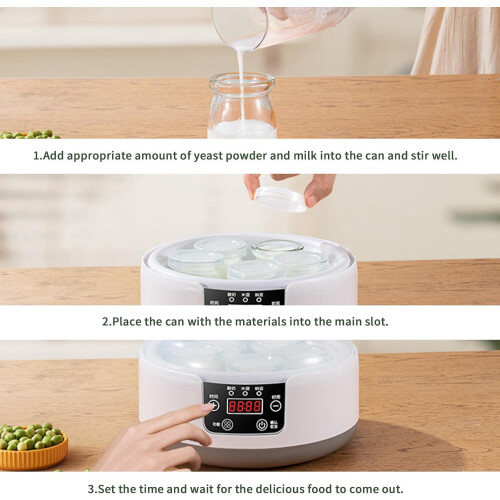 Digitale yoghurtmaker 1,2 liter met temperatuur- en timerregeling 2