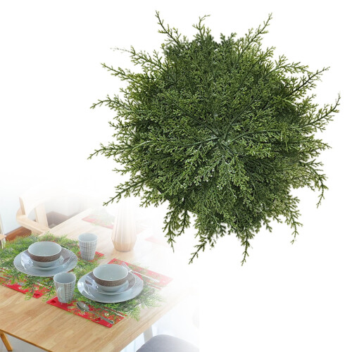Σουπλά από ψεύτικο κέδρο, στρογγυλά, Cedar Greenery2025 2