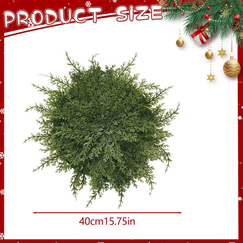 Christmas Cedar Placemat Round 15.7 Inch Washable 2