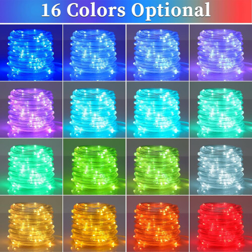 40ft 120-LED Colour-Changing Rope Lights, IP67 Waterproof 1