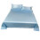 Ensemble de draps en soie glacée gris bleu blanc 3 pièces 2