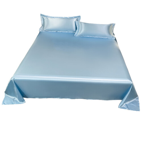 Ice Silk sengetøysett 3-delt 180x230 cm blå 1