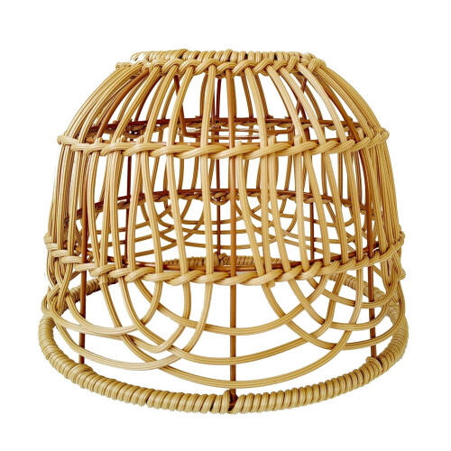 Boho Rattan Light Shade Natural Handwoven Dome Pendant Lamp 2