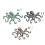 Artistic Iron Octopuses Shaped Hook For Home-patina red 6