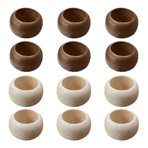 Pack of 6 Tissue Rings Unique Table Decorations Round-brown 1
