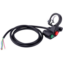 Interruptor de manillar de motocicleta de 22 mm (7/8 pulgadas) con botón pulsador para faro, intermitente y bocina (encendido/apagado).