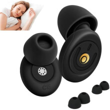 Tapones para los oídos con cancelación de ruido: reducción de ruido de 50 dB, 3 pares de tapones de silicona suave reutilizables para dormir
