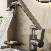 Rubinetto da cucina - Alto - Flessibile - Acciaio inox - Doccetta estraibile - 2 modalità