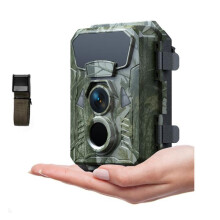 Minicámara de caza 4K de 48 MP con visión nocturna infrarroja y detección de movimiento PIR - Resistente al agua IP66 - Caza y observación d