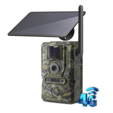 Cámara de vigilancia solar 4G 2K con tarjeta SIM – Visión nocturna infrarroja invisible, detección PIR, control remoto.
