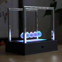Juguete de suelo de cristal luminoso de 2 cm, péndulo de Newton, bola de equilibrio para decoración de PC de escritorio COLORMIX