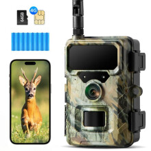 Cámara de vigilancia 4G 1080P de 32 MP, visión nocturna, gran angular de 130, IP66 con tarjeta SIM.