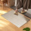 Striped Beige Polyester Area Rug 80 x 50 cm 5