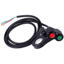 Interruptor de manillar de motocicleta de 22 mm (7/8 pulgadas) con botón pulsador para faro, intermitente y bocina (encendido/apagado).