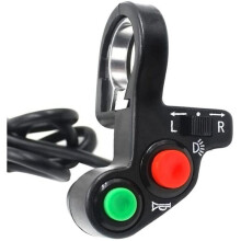1 pieza, 7/8" 22 mm, interruptor multifunción de encendido/apagado para bocina e intermitentes de manillar de motocicleta todoterreno.
