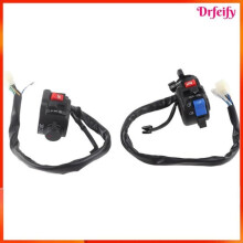 Interruptor de control del manillar (negro) 1 par de interruptores para manillar de motocicleta de 7/8 pulgadas, interruptor automático negr