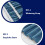 Bettrock mit elastischem Wickelverschluss, 38 cm Fall, Einzelbett, Pfauenblau 5