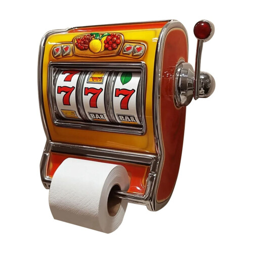 Retro-peliautomaatti WC-paperiteline 1