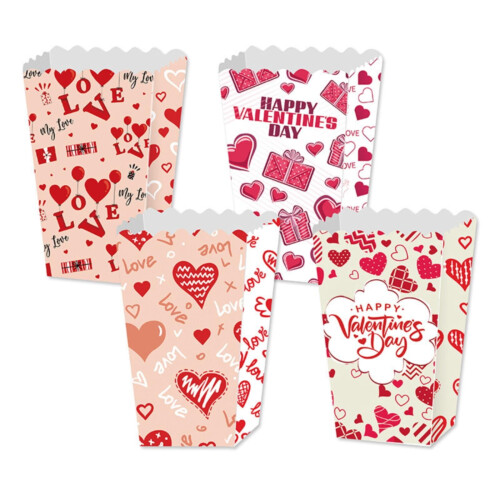Valentinstag-Herz-Popcornboxen, 4er-Set 1