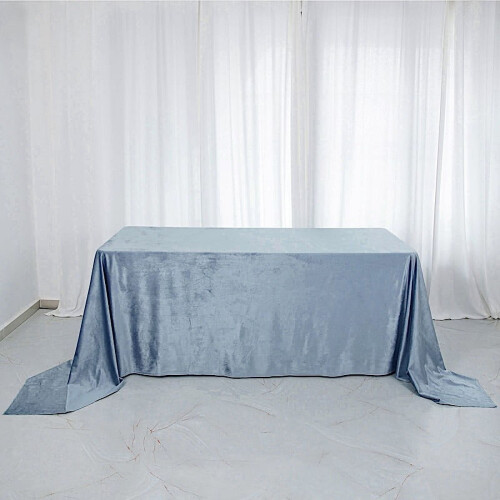 Rektangulär sammetsduk 230 x 330 cm, dammblå 1