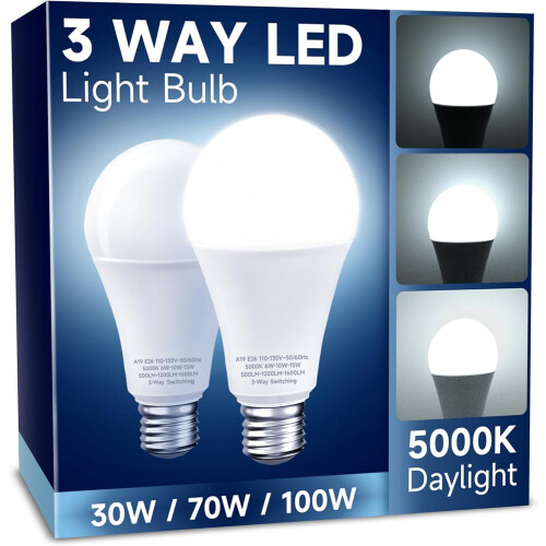 Λαμπτήρες LED 3 κατευθύνσεων A19E26Base2Pack5000K 1