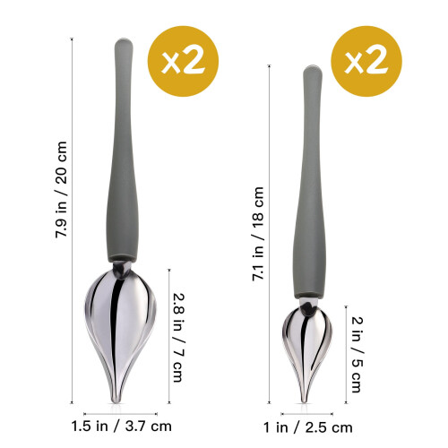 Cabilock Edelstahl-Dekorierlöffel-Set, 4-teilig 2