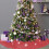 Rode fluwelen kerstboomrok 76 cm 4