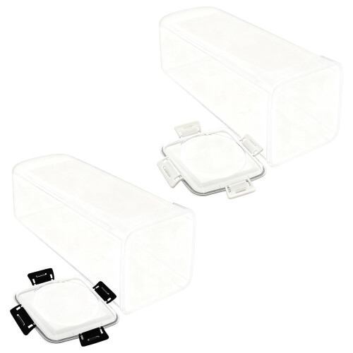 Sealed Bread Case Easy Access Drawer Clear Plastic-Black 2